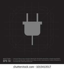 Electric plug icon - Black Creative Background