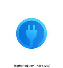 electric plug icon, charging station vector sign