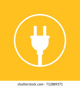 Electric Plug Icon In Circle