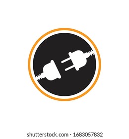 Elektrostecker Icon, Konzept Verbindung, Trennung, Strom.