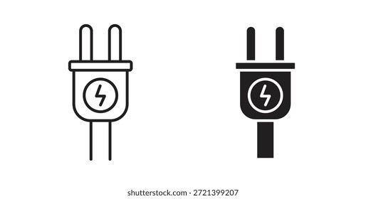 Elektrische Stecker Icon Concept Set. Einfache Symbolsammlung