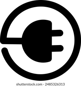 Electric plug icon, conect electricity