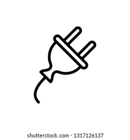 Electric plug icon design. Editable stroke, vector, eps 10