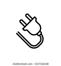 Electric plug icon design. Editable stroke, vector, eps 10