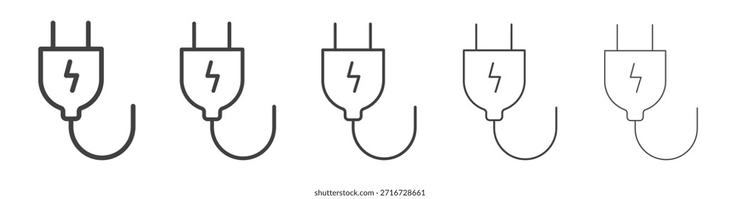 Diseño de icono de enchufe eléctrico, logotipo, App, interfaz de usuario. Ilustración vectorial, EPS