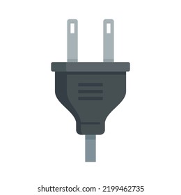 Icono de enchufe eléctrico. Ilustración plana del icono del vector eléctrico aislado en el fondo blanco
