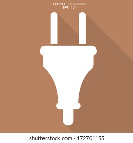 electric plug icon. electric fork symbol