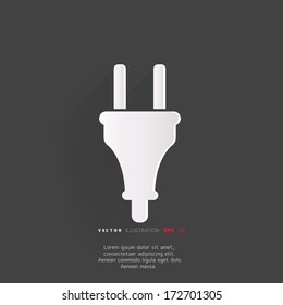electric plug icon. electric fork symbol