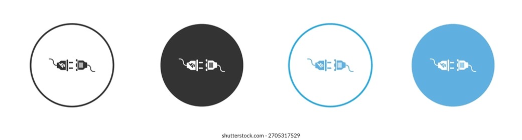 Electric plug icon. Graphic icon design template