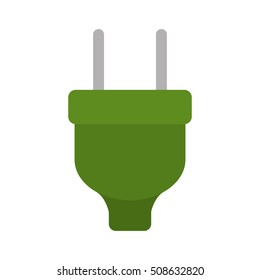 electric plug icon in green color
