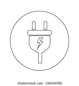 Electric plug icon illustration design