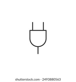 Icono de enchufe eléctrico aislado sobre fondo blanco. Símbolos de energía eléctrica moderna, simple, Vector, ícono para el diseño de Sitio web, App móvil, ui. Ilustración vectorial