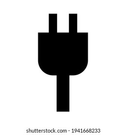 Electric plug icon isolated vector illustration. High quality black style vector icon