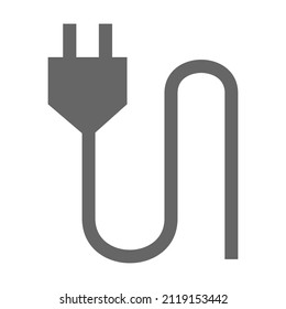 Electric plug icon isolatedn on white background