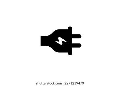 Plantilla de diseño de logotipo de icono de enchufe eléctrico
