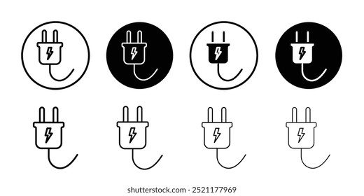 Vetor de logotipo de ícone de plugue elétrico