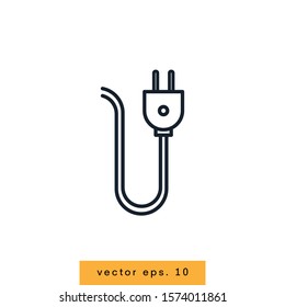 Electric Plug Icon Logo Vector Design Template