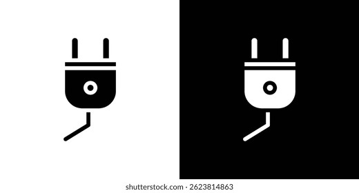 Electric plug icon for logo web mobile app UI design.