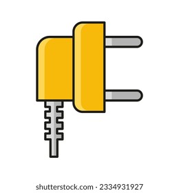 Electric plug icon on trendy design