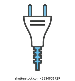Icono de enchufe eléctrico en el diseño de moda