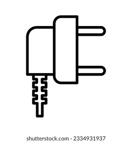 Icono de enchufe eléctrico en el diseño de moda
