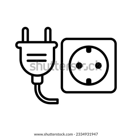 Electric plug icon on trendy design