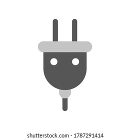 Electric plug icon on white background. Stock Vector illustration.