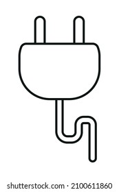 electric plug icon on white background