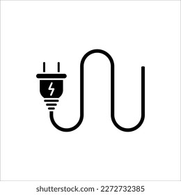 electric plug icon on white background