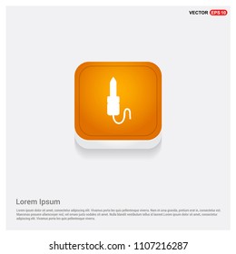 Electric plug icon Orange Abstract Web Button