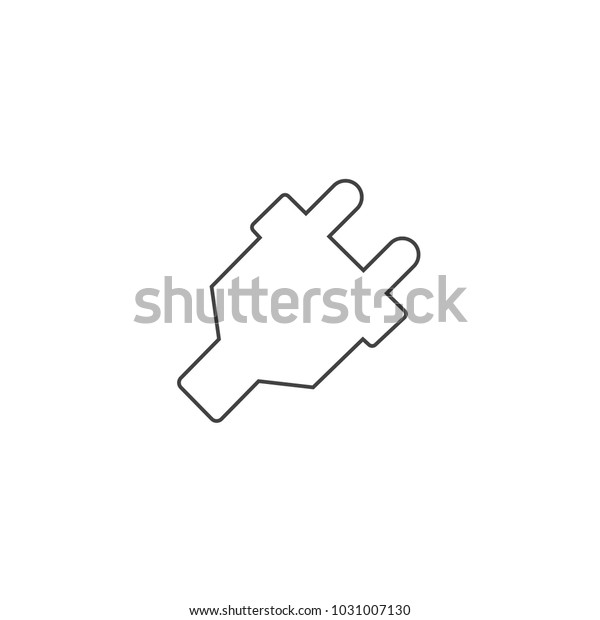 Electric Plug Icon Outline Stock Vector (Royalty Free) 1031007130