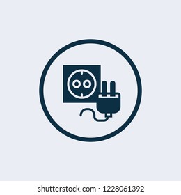 Electric plug icon. Plugs icon, vector illustration