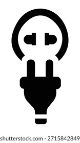 Icono de enchufe eléctrico Conexión de energía Símbolo de energía Vector
