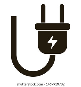 Electric plug icon. Simple illustration of electric plug vector icon for web design isolated on white background