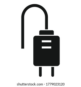 Icono de enchufe eléctrico. Ilustración simple del icono del vector de enchufe eléctrico para el diseño web aislado en fondo blanco