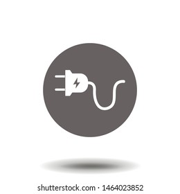 Electric plug icon. Simple vector illustration for graphic and web design. Eps 10.