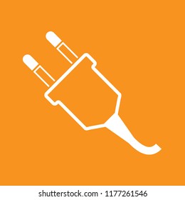 Electric plug icon, stock vector illustration, EPS10. 