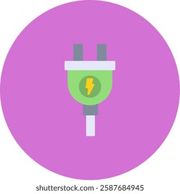 Electric Plug Icon Symbol Art Sign