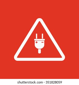 The electric plug icon. symbol. Flat Vector illustration