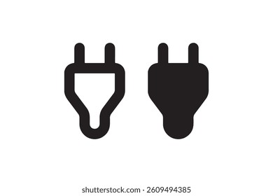 Electric plug icon symbol for power connection Vector