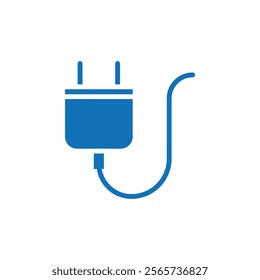 Electric plug icon Thin line illustration set