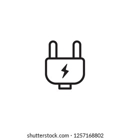 Electric plug icon. Electric plug trendy Flat style for graphic design, Web site, UI. EPS10. - Vector illustration