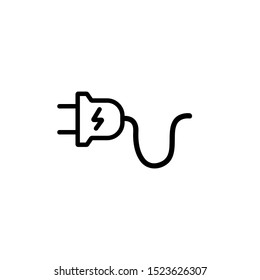 Electric plug icon in trendy flat style isolated on background. Electric plug icon page symbol for your web site design, logo, app, UI. Vector illustration, EPS10.