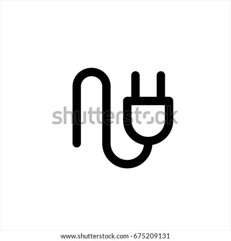 Electric plug icon in trendy flat style isolated on background. Electric plug icon page symbol for your web site design Electric plug icon logo, app, UI. Electric plug icon Vector illustration, EPS10.