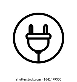 Electric plug icon with a trendy style. vector illustration