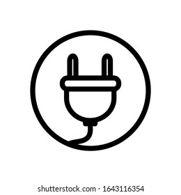 Electric plug icon with a trendy style. vector illustration