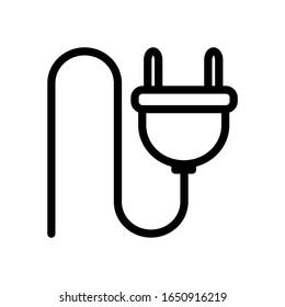 Electric plug icon with a trendy style. vector illustration
