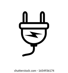Elektrisches Plug-Icon mit einem trendigen Stil. Vektorillustration