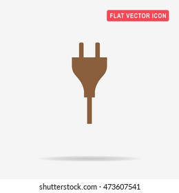 Electric plug icon. Vector concept illustration for design.