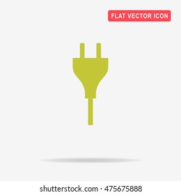 Electric plug icon. Vector concept illustration for design.